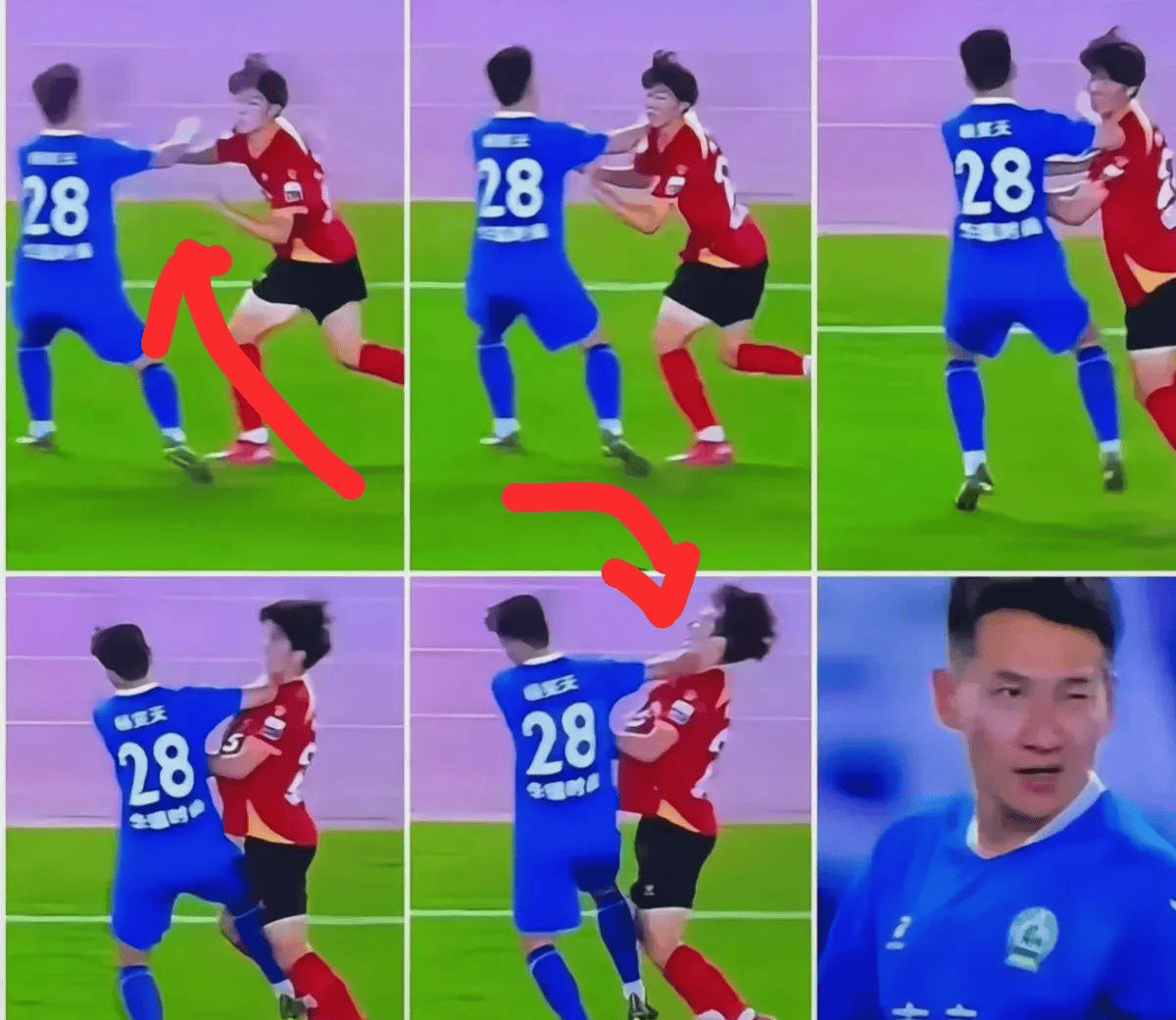 比赛中球员们的拼尽全力令人感动不已！